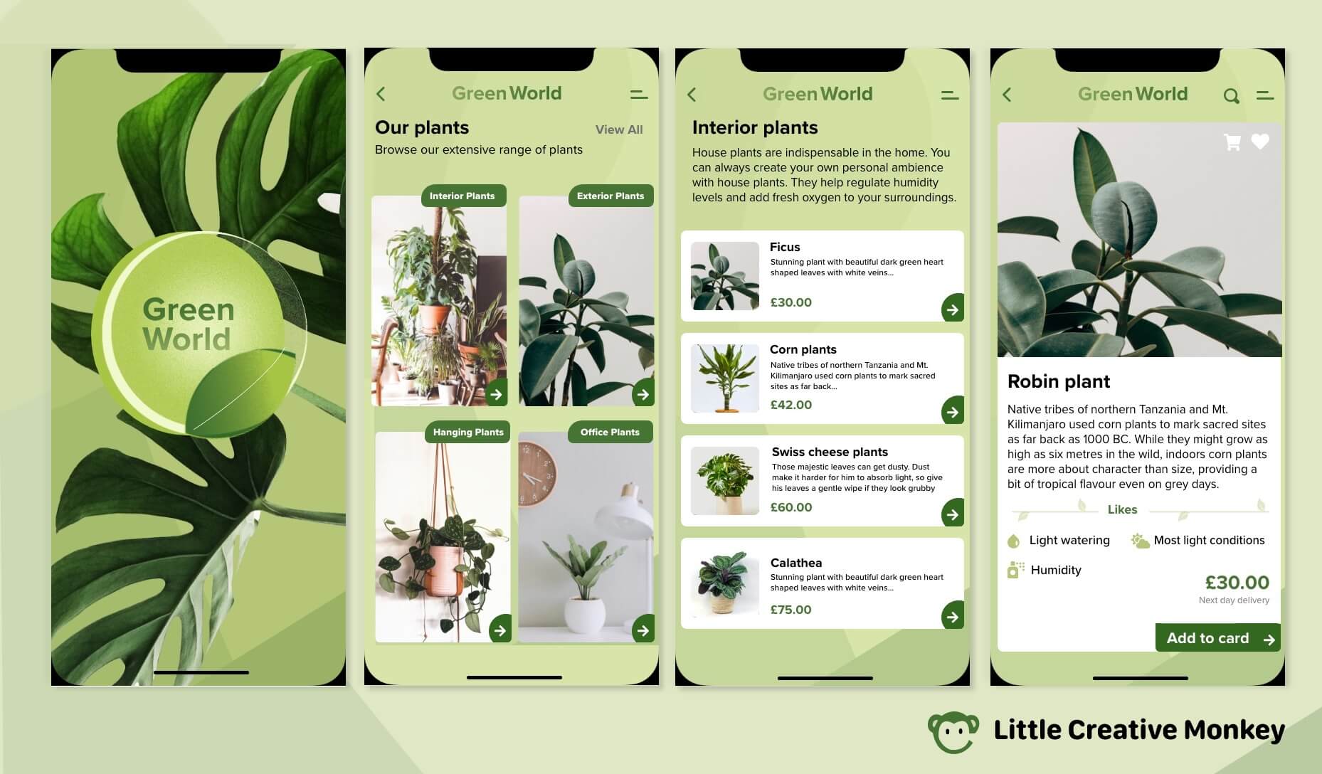 UI inspiration plants app